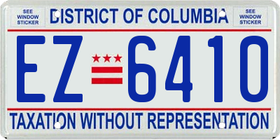 DC license plate EZ6410