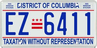 DC license plate EZ6411