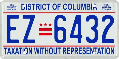 DC license plate EZ6432