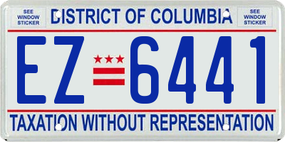 DC license plate EZ6441