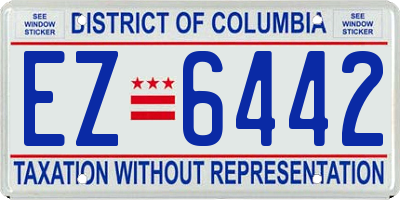 DC license plate EZ6442