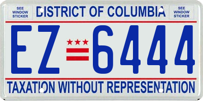 DC license plate EZ6444