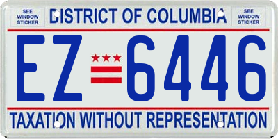 DC license plate EZ6446