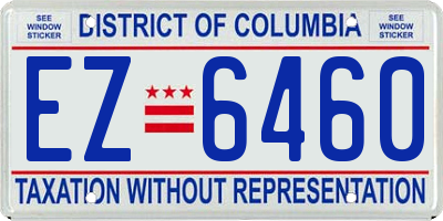 DC license plate EZ6460