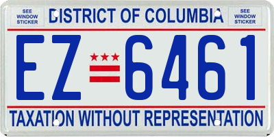 DC license plate EZ6461