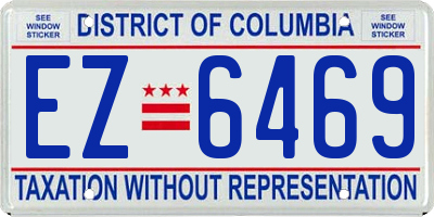 DC license plate EZ6469