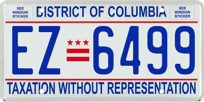 DC license plate EZ6499