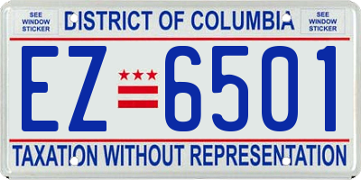 DC license plate EZ6501