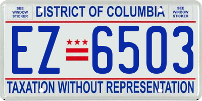 DC license plate EZ6503