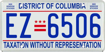 DC license plate EZ6506