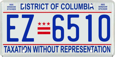 DC license plate EZ6510