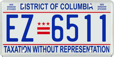 DC license plate EZ6511