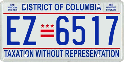 DC license plate EZ6517