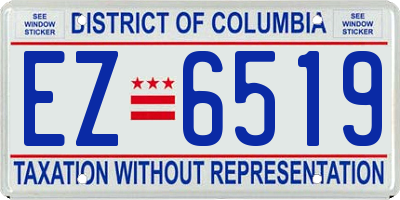 DC license plate EZ6519