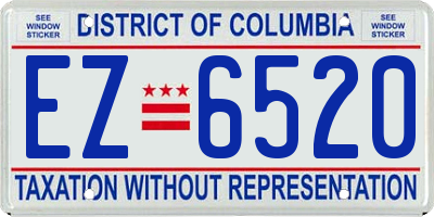 DC license plate EZ6520