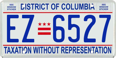 DC license plate EZ6527