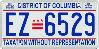 DC license plate EZ6529