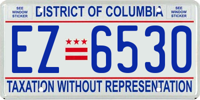 DC license plate EZ6530