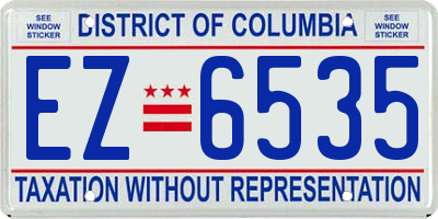 DC license plate EZ6535