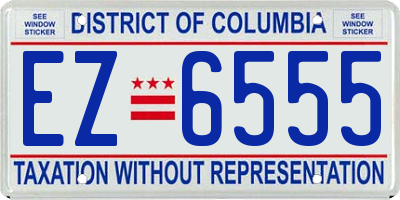 DC license plate EZ6555