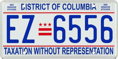 DC license plate EZ6556