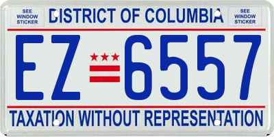 DC license plate EZ6557