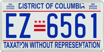 DC license plate EZ6561