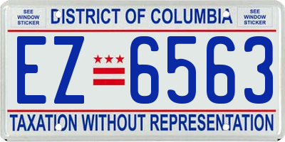 DC license plate EZ6563