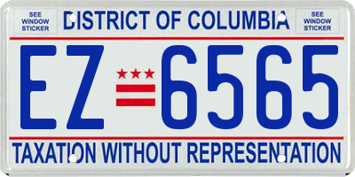 DC license plate EZ6565