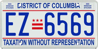 DC license plate EZ6569