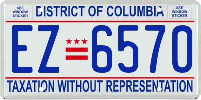 DC license plate EZ6570