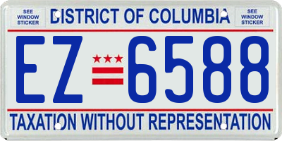 DC license plate EZ6588