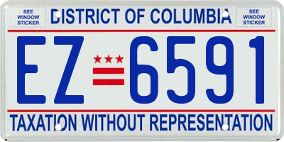 DC license plate EZ6591