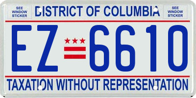 DC license plate EZ6610