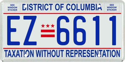 DC license plate EZ6611