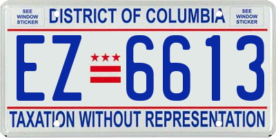 DC license plate EZ6613