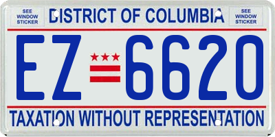 DC license plate EZ6620