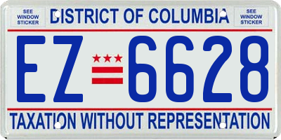 DC license plate EZ6628