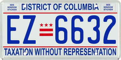 DC license plate EZ6632