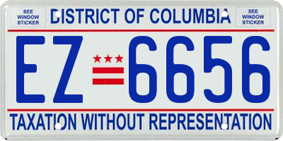 DC license plate EZ6656