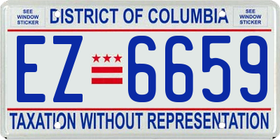 DC license plate EZ6659