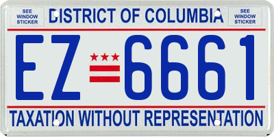 DC license plate EZ6661