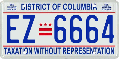 DC license plate EZ6664