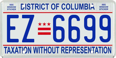 DC license plate EZ6699