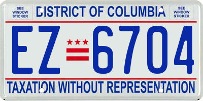 DC license plate EZ6704