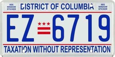 DC license plate EZ6719