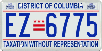 DC license plate EZ6775