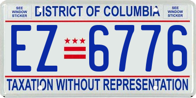 DC license plate EZ6776