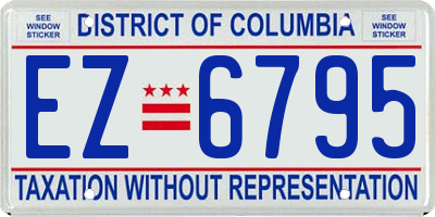 DC license plate EZ6795