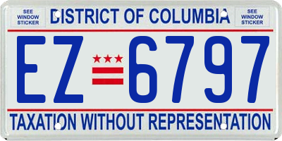 DC license plate EZ6797